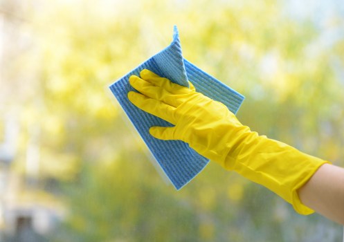 Barnes Carpet Cleaners technician preparing a safe carpet cleaning job