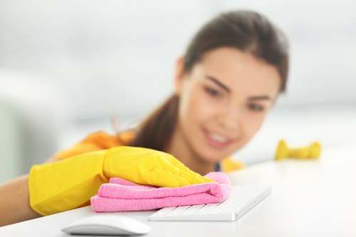Experienced carpet cleaners maintaining quality service